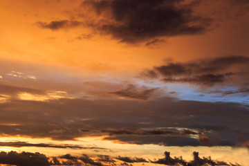 beautiful colorful sky and cloud in twilight time background