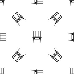 Dressing console, pier-glass pattern seamless black