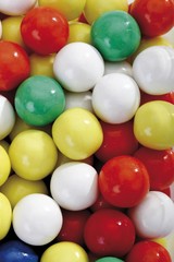 Multicoloured gumballs, full frame