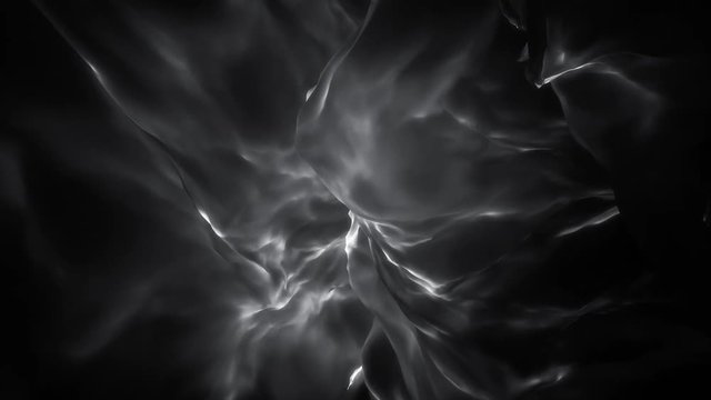 Monochromatic Ethereal Glowing Abstract Flame Loop