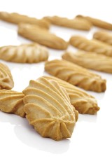 Wavy shortbread biscuits