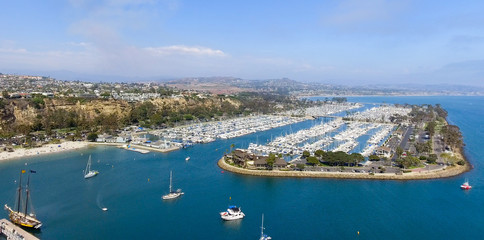 Dana Point, California. Panoramic aerial view