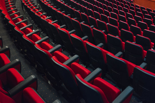 Empty Red Seats In Auditorium