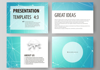 The minimalistic abstract vector illustration of the editable layout of the presentation slides design business templates. Futuristic high tech background, dig data technology concept.