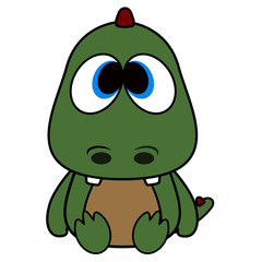 Isolated cute dinosaur