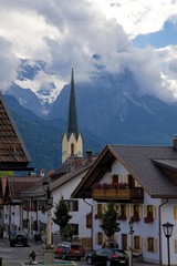 Obraz premium Garmisch-Partenkirchen, Partenkirchen District, Werdenfelser Land, Upper Bavaria, Bavaria, Germany, Europe