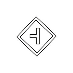 left turn road sign icon