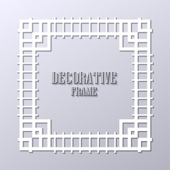 Art deco ornamental vintage frame. Template for design. Vector illustration eps10