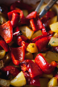 Peppers and Roasted Potatoes