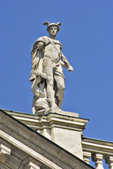 Fototapeta na wymiar Mercury on the palace of justice, Munich, Bavaria, Germany, Europe