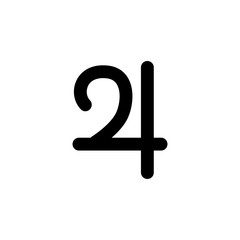 Astronomical symbol of Jupiter. Black sign isolated. Vector illustration © OnD