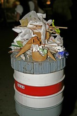 Garbage bin, Oktoberfest, Munich, Bavaria, Germany, Europe