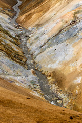 Colorful lava landscape in the famous Landmannalaugar, Iceland