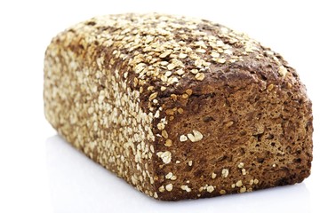 Wholegrain bread topped with oat flakes