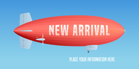 New arrival vector illustration, banner