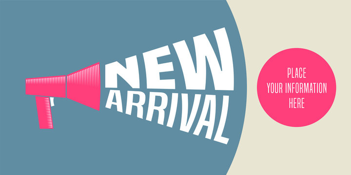 New arrival vector illustration, banner