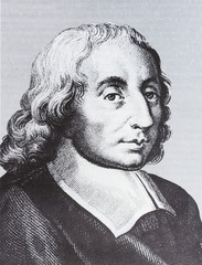 Portrait of the scientist philosopher Blaise Pascal - obrazy, fototapety, plakaty