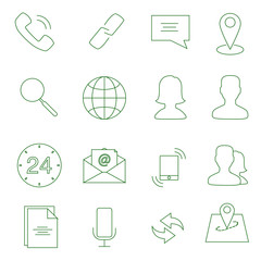 Media and communication icons. Vector minimalist