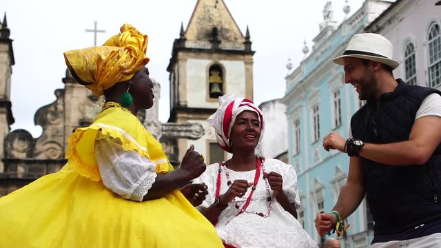 Dancing With Baiana - Brazilian Woman in Salvador, Bahia, Brazil