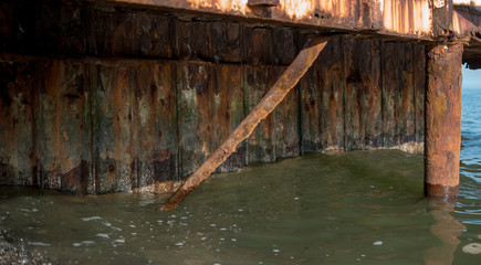 Very old rusty pier.