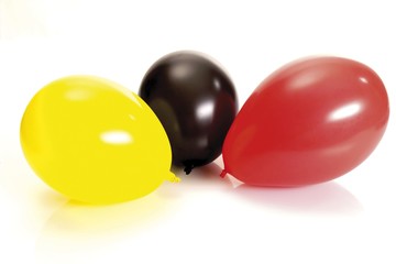 Three balloons, German national colours