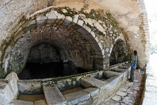 Fountain in Krasi, Eastern Crete, Greece, Europe