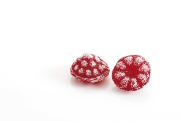 Two raspberry sweets