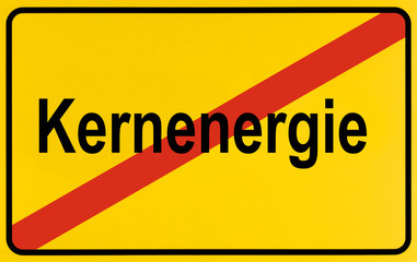 German city limits sign symbolising end of