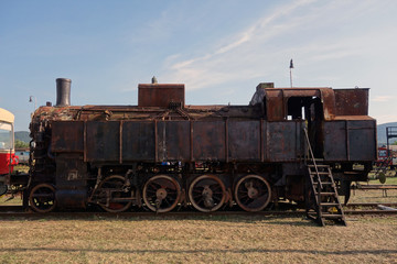 Fototapeta na wymiar Old locomotive, movie star