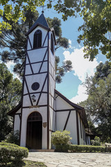 Immigrant Chapel in the Immigrant Park in Nova Petropolis, Rio Grande do Sul, Brazil