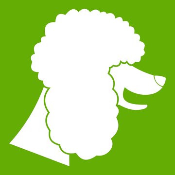 Poodle dog icon green