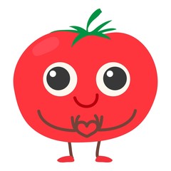 Obraz premium Tomato icon, cartoon style