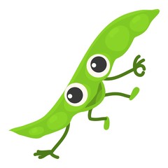 Peas icon, cartoon style