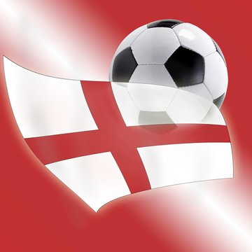 Football and English flag