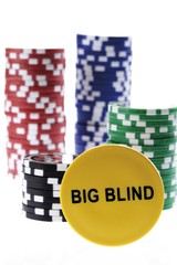 Fototapeta premium Poker chips, big blind chip