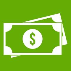 American dollars icon green