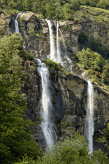 Obraz premium Borgonuovo near Chiavenna north of Lago Maggiore Lombardy Italy the waterfall Acqua Fraggia
