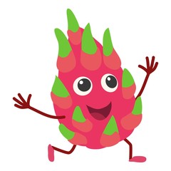 Dragon fruit icon, cartoon style