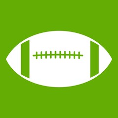 Rugby ball icon green