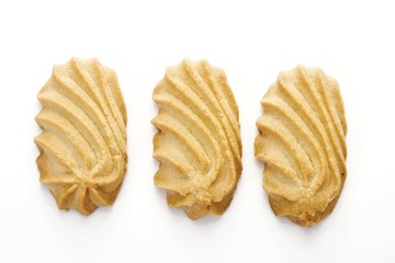 Wavy shortbread biscuits