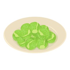 Brussels sprouts icon, isometric 3d style