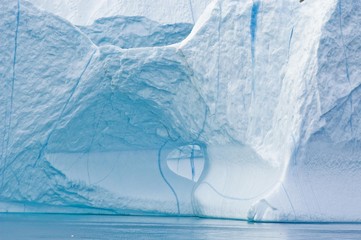 Iceberg in Disko Bay, Greenland, Arctic, North America