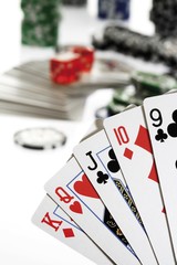 Poker hand - king-high straight