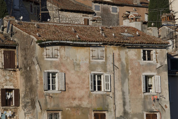 Old house in Rovinj, Istria, Croatia, Europe