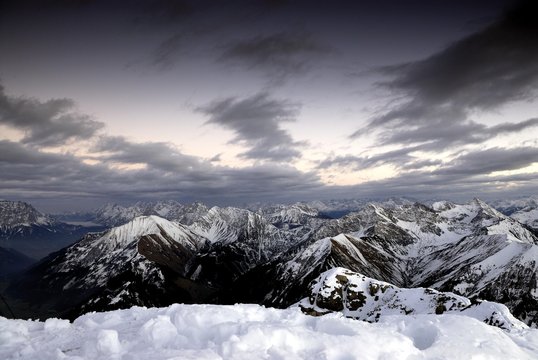 Allgaeu Alps in wintertime, Berwang, Tirol, Austria, Europe