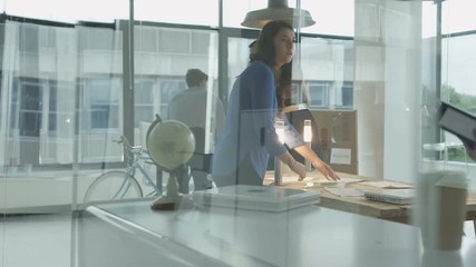 Time lapse busy business team working together in modern office - Powered by Adobe