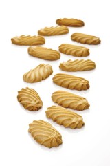 Wavy shortbread biscuits