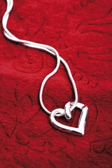 Silver pendant, heart