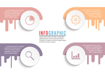 Abstract infographics number options template. Vector illustration. can be used for workflow layout, diagram, business step options, banner, web design