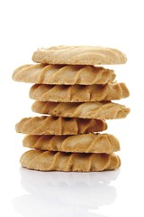 Wavy shortbread biscuits